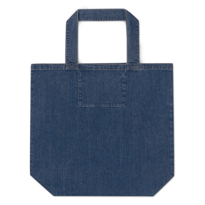 Shit happens! Folk wisdom. Shopping bag, organic denim
