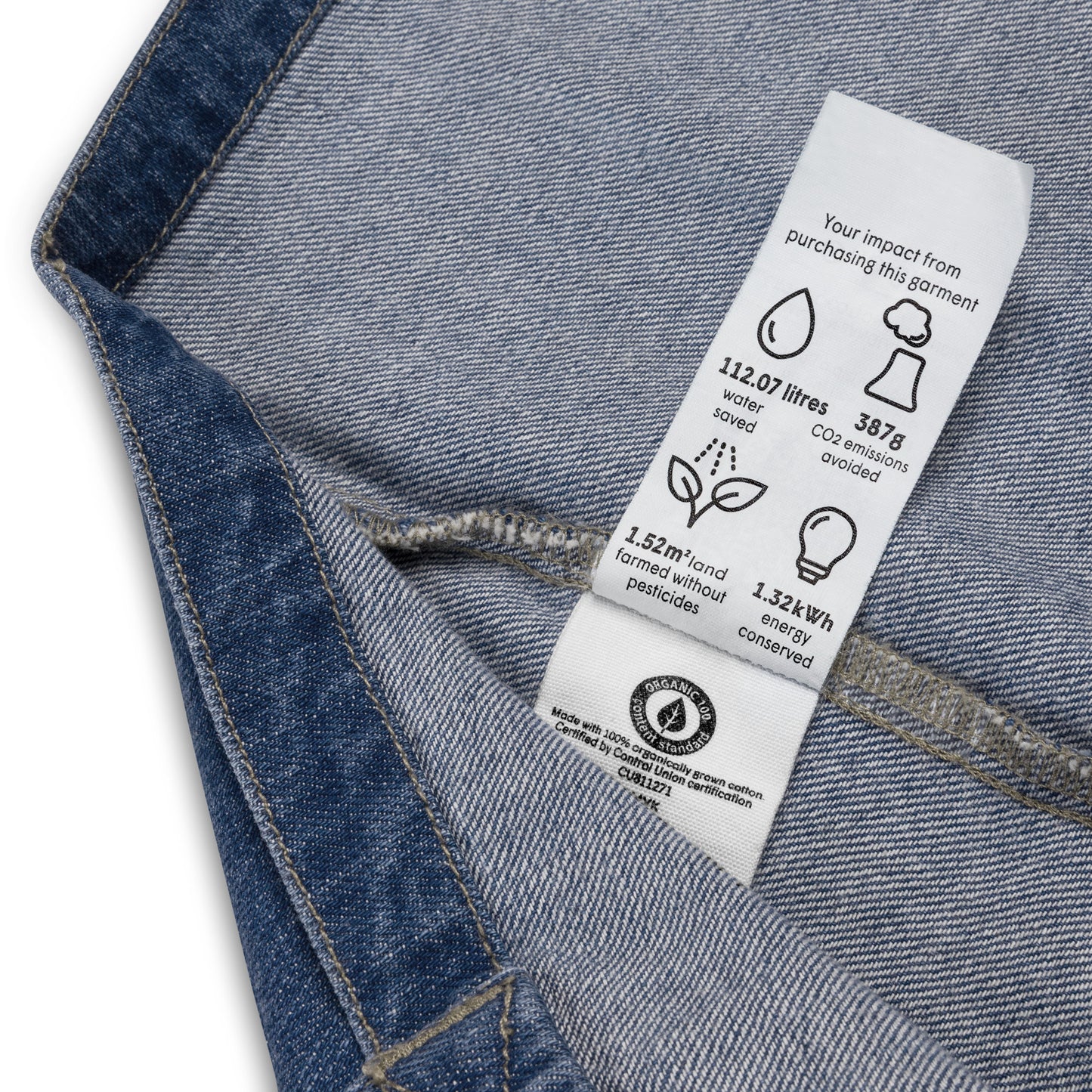 Shit happens! Folk wisdom. Shopping bag, organic denim