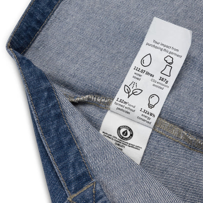 Shit happens! Folk wisdom. Shopping bag, organic denim