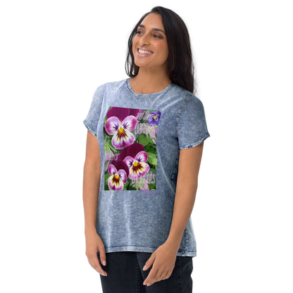 and there is pansies...! Shakespeare. Denim T-shirt, unisex