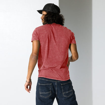 A ROSE IS A ROSE...! Gertrude Stein. Denim T-shirt, unisex